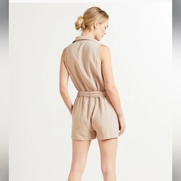 Anthropologie Cloth & Stone utility romper sleeveless - Picture 5 of 11